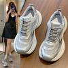 Mesh Dad Shoes Women's 2025 New Spring and Autumn Thin Breathable Versatile Thick-soled Casual Running Sports Shoes
