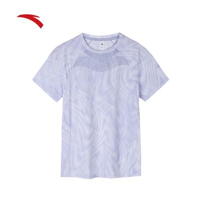 Футболка Running Series Gradient Breathable с коротким рукавом для женщин, топы Cloud-Purple Printed 162435101-3