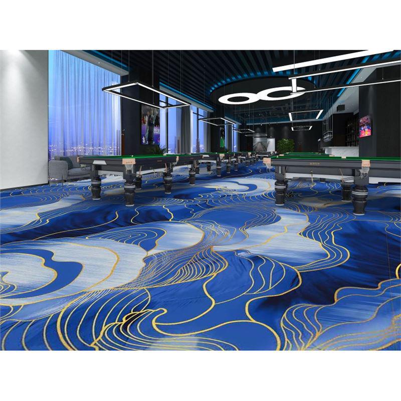 Luxury Fireproof Nylon Billiard Hall Carpet for Hotels - Large Area Print Mat