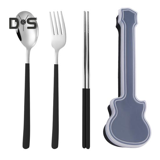 3 шт./компл. посуда, набор столовых приборов для пикника, пищевой маленький, высокопрочный, походная ложка, вилка, набор палочек для еды