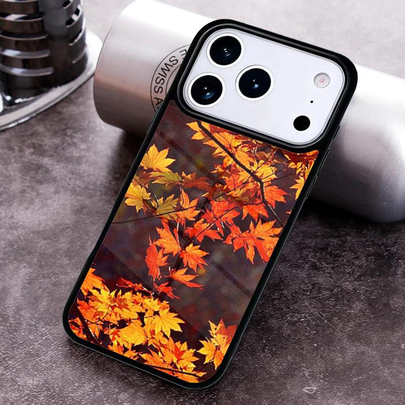 Чехол для телефона "Осенние листья" для iPhone 17 16 15 14 13 12 11 Pro Max Plus 17Air Мягкий силиконовый чехол