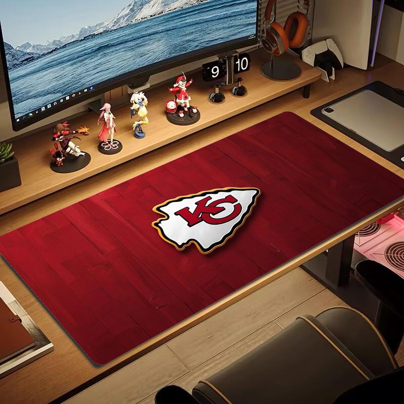 Kansas City Chiefs Mouse Pad Large Gaming Table Cushion Nonslip Laptop Tablet Big Mousepad Xxl Mat Mini Pc Playmat With Lock Edge