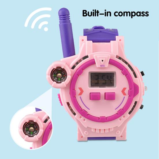 1 комплект, детская рация с фонариком, встроенный компас, отображение времени, интерактивные портативные портативные говорящие часы для родителей и детей с дистанционным управлением в подарок