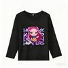 K-Pop Истребители Демонов Футболки с длинным рукавом для девочек Кавайные мультяшные топы с принтом Детские повседневные футболки Осенняя детская одежда
