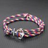 Braided Anchor Bracelet Double Layer Rope Braclet Men Adjustable Women Navy Style Nautical Adventure Accessories Students