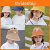 Breathable Kid Summer Sun Hat Wide Brim Cartoon Bear Sunshade Activities Outdoor