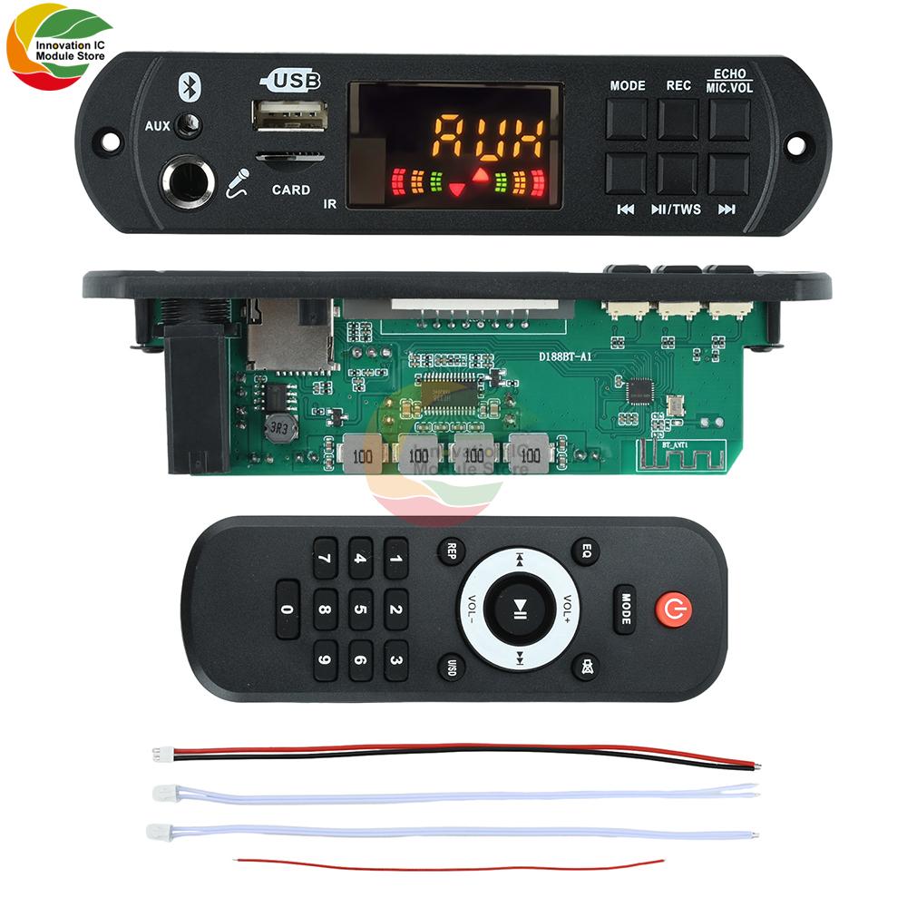 DC 12V MP3 BT Декодирующая плата Автомобильная аудио MP3 Декодер Мощность 2 * 50 Вт с Усилителем Декодирующая плата