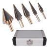 5Pcs Hss Cobalt Multiple Hole 50 Sizes Step Drill Bit Set Tools