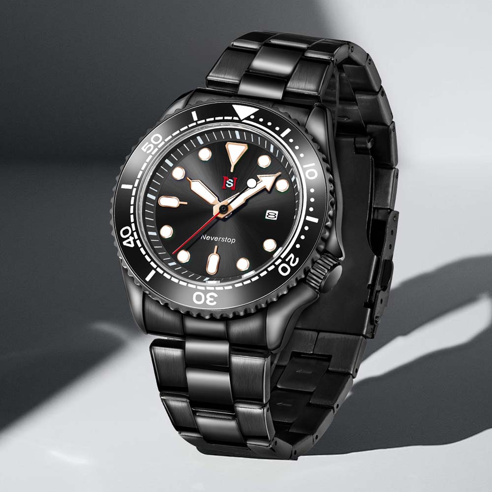 men's quartz watch fashion classic business men's watch quartz watch men's luminous calendar steel belt relojes para ho
