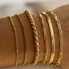 6Pcs/Set Fashion Retro Bohemia Style Bracelets Simple Different Shape Multi Layer Women Bracelet Set Gift