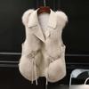 Зима Новая Мода Женский Жилет из Искусственного Меха Меховой Жилет Куртка Короткий Имитация Лисы Теплый Жилет