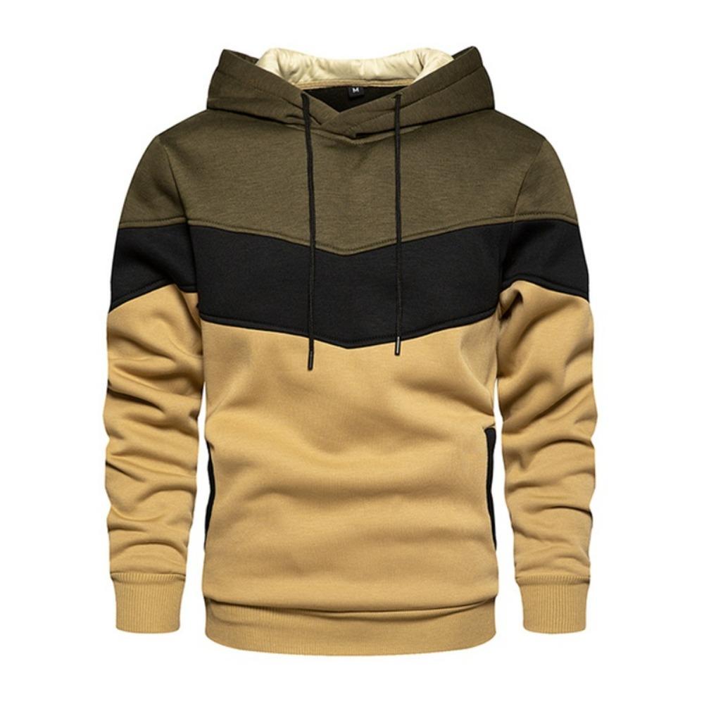 Мужские толстовки с капюшоном Color Blocking Sweatshirt Мужские толстовки с капюшоном с длинным рукавом Мужские облегающие повседневные спортивные костюмы для мужчин