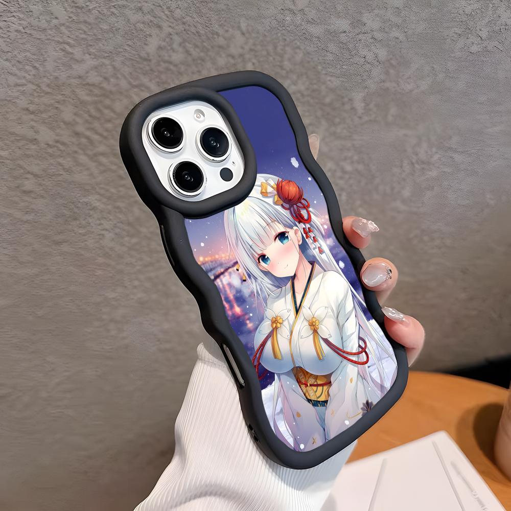 Чехол для телефона Azur Lane Shoukaku для iPhone 17 16 15 14 13 12 11 Air Pro Max Plus Черный Мягкий ТПУ Покрытие с Волнистым Краем