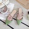 Fashion Summer New Rivet Women Slippers Pointed Toe Summer Cool Ladies Slippers Basic Colorful Women Slides