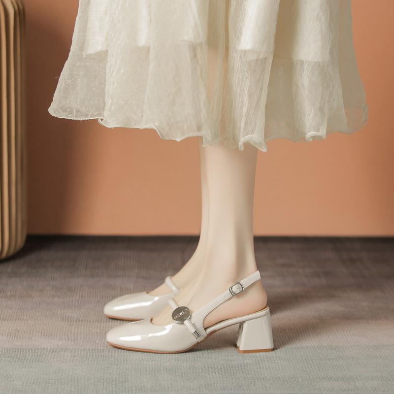 Кожаные туфли на плоской подошве для женщин Huizhou на каблуках Su Yinyin, такие же классные тапочки, женская одежда, сандалии с сумкой и головкой для женщин