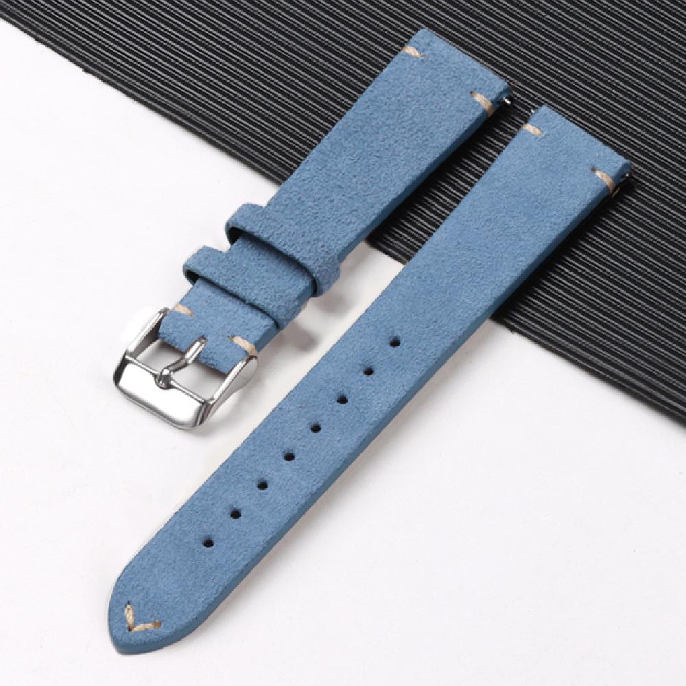 Ремешок для часов из натуральной замшевой кожи, быстросъемный, винтажный, 14/16/18 мм, 20 мм, 22 мм, браслет для мужчин, наручные ремешки, аксессуары