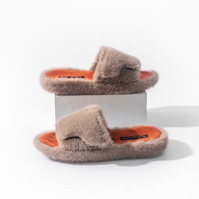 Smile Pop зимние женские тапочки домашние женские тапочки короткие плюшевые теплые тапочки для женщин плоская резиновая подошва женская обувь