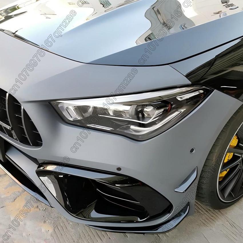 For Mercedes Benz CLA C118 CLA45 AMG 2020-2023 Car Front Bumper Side Spoiler Splitter Fog Lamp Grille Canards Vents Body Kit