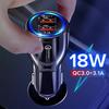 USB Charger 12/24V Universal LED Indicator Dual Port Fast Charging QC3.0 Bowling Car Charger for Automobile