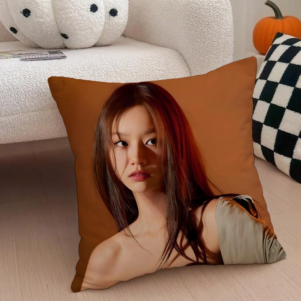 singer bubbly LLee Hyeri Cushion Cover Throw Pillow Cover Hidden Button Durable Polyester Chair Cushion