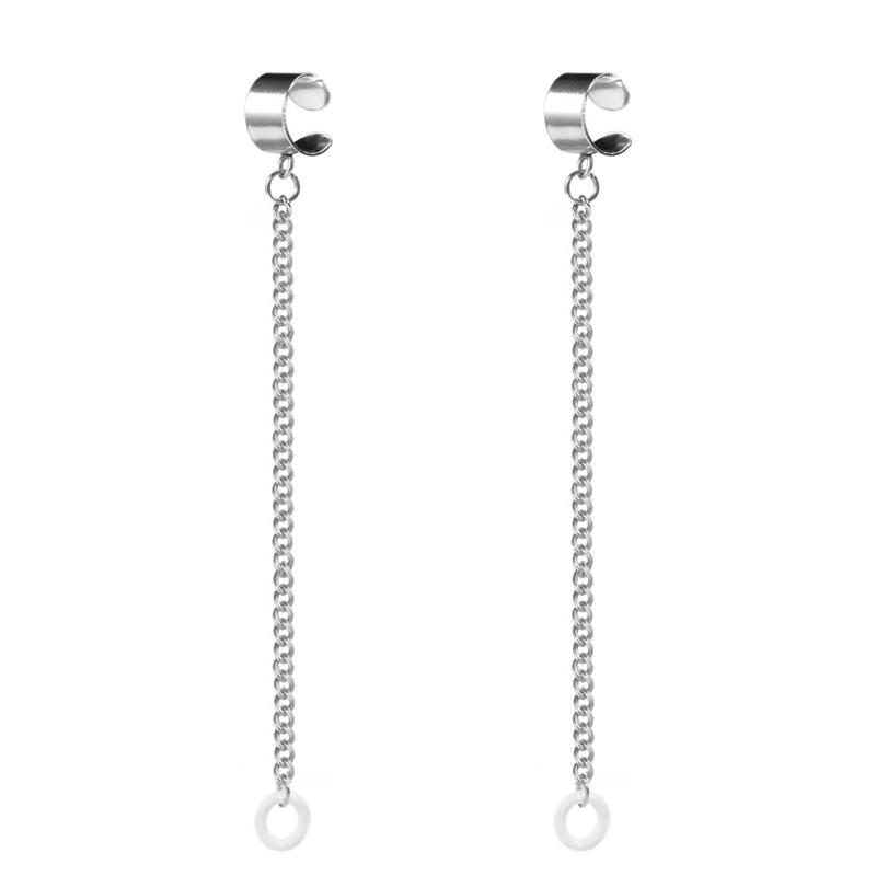 2Pcs Stainless Steel Anti-Lost Earphone Accessories Unisex Punk Earrings For Airpods Pro 1/2 For Airpods Case Earring Jewerly
