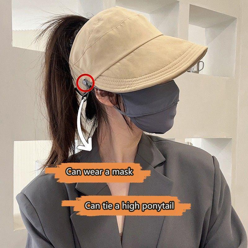 Летняя широкополая шляпа от солнца для женщин, складная регулируемая пляжная шляпа-ведро для отдыха на открытом воздухе, козырьки для защиты от ультрафиолета, рыболовные шапки с хвостиком