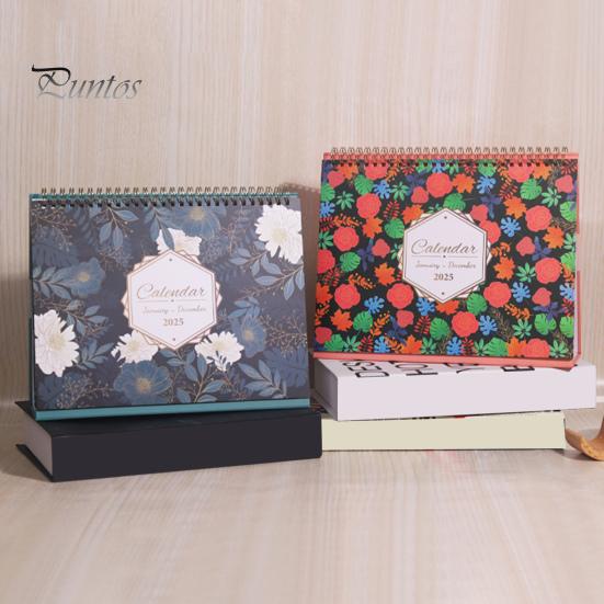2025 Desk Calendar 12 Months Standing Flip Calendar Desktop Stand Up Calendar Daily Life Planner Organizer for Office Kitchen Classroom