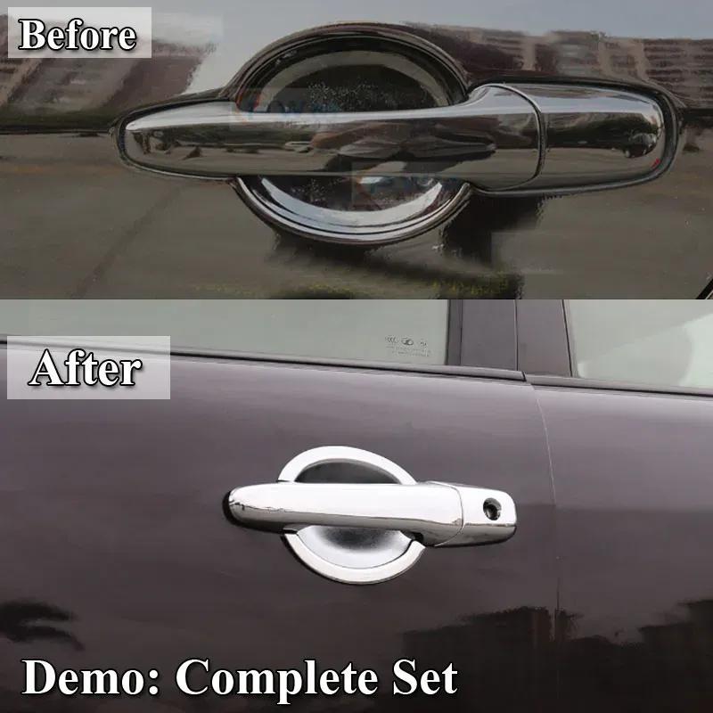 Car Upgrade Decoration Door Handle Cover For Ford Fusion Edge 2006-2012 Chrome Silver Accessories Exterior Styling