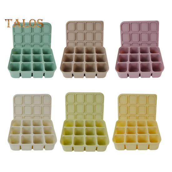 Силиконовый лоток для льда с крышкой, гибкая форма для льда без BPA на 12 кубиков, экономящая место, легко снимаемая, штабелируемая квадратная форма для льда