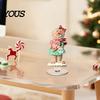 Настольное украшение на Рождество Xmas, Акриловое украшение, 2D Плоская елка, Пряничный человечек с декоративной праздничной вращающейся подставкой, Центр стола