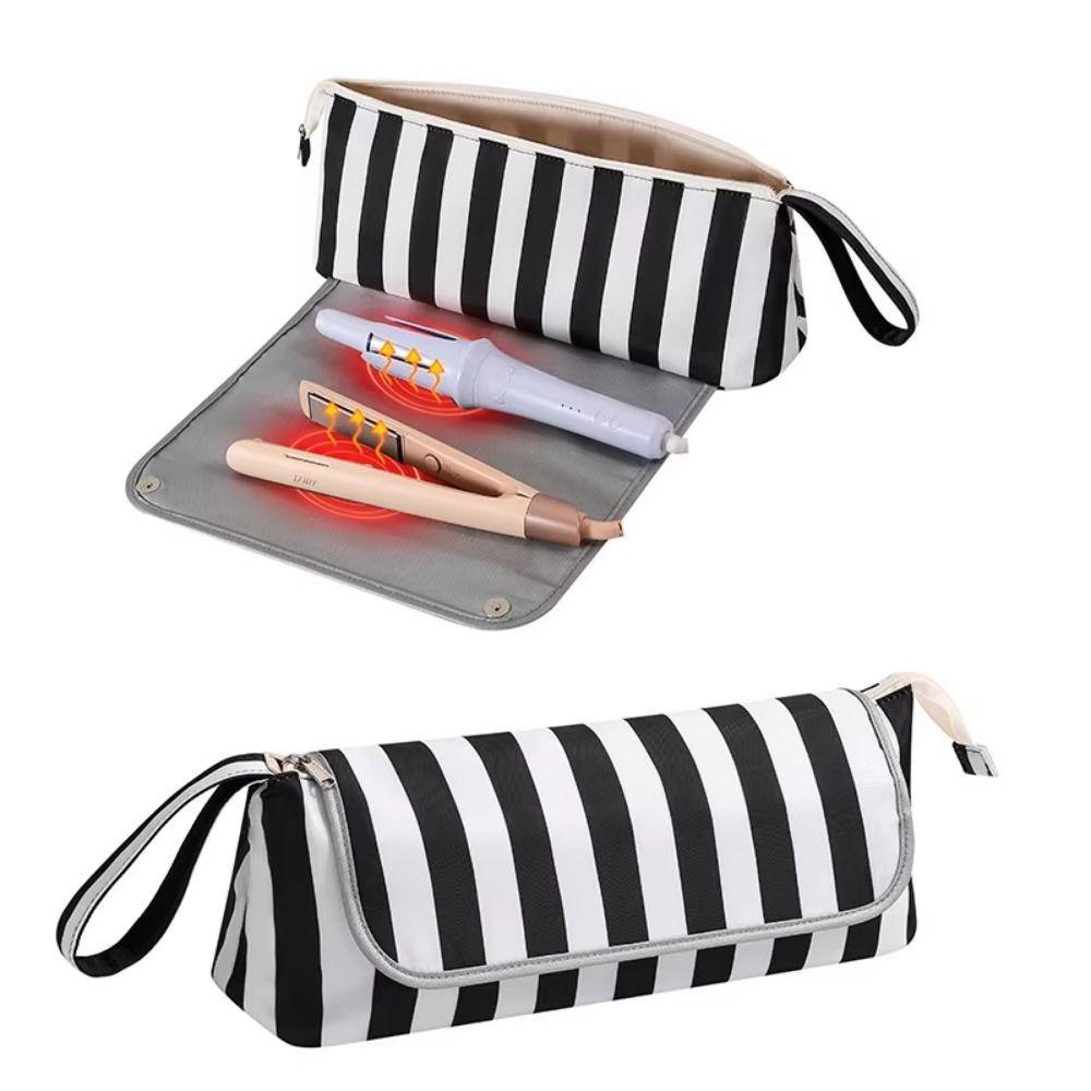 Large Capacity Curler Storage Bag Dustproof Hair Air Wrap Dryer Case Travel Use