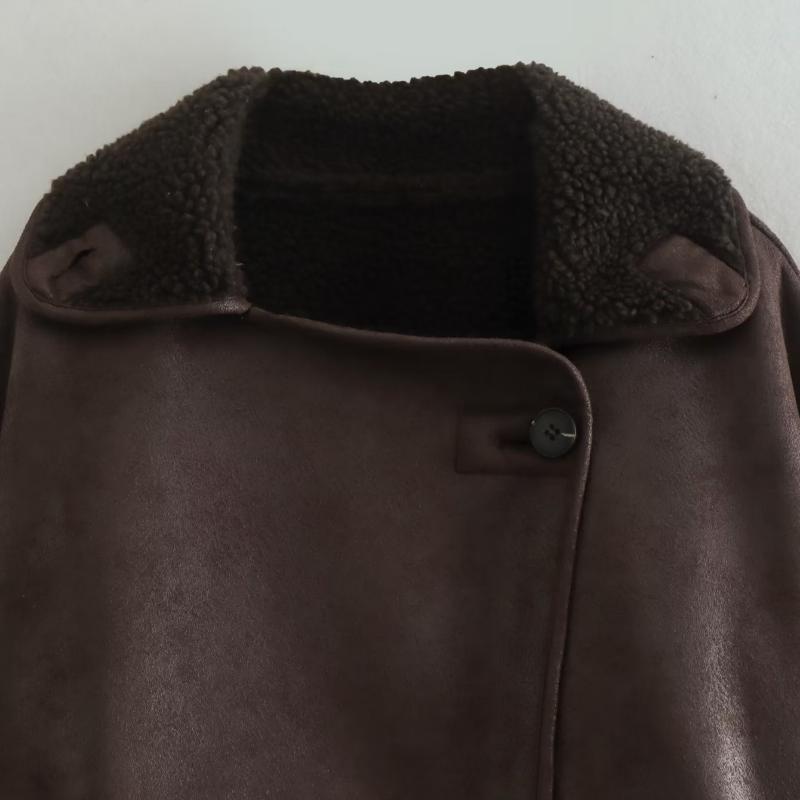 Women's Autumn and Winter New Loose Fur Warm Jacket Female Coat