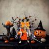 Halloween Pumpkin Skeleton Decorations Artificial Fake Flower with Deadwoods Table Centerpieces Home Decorations Gift