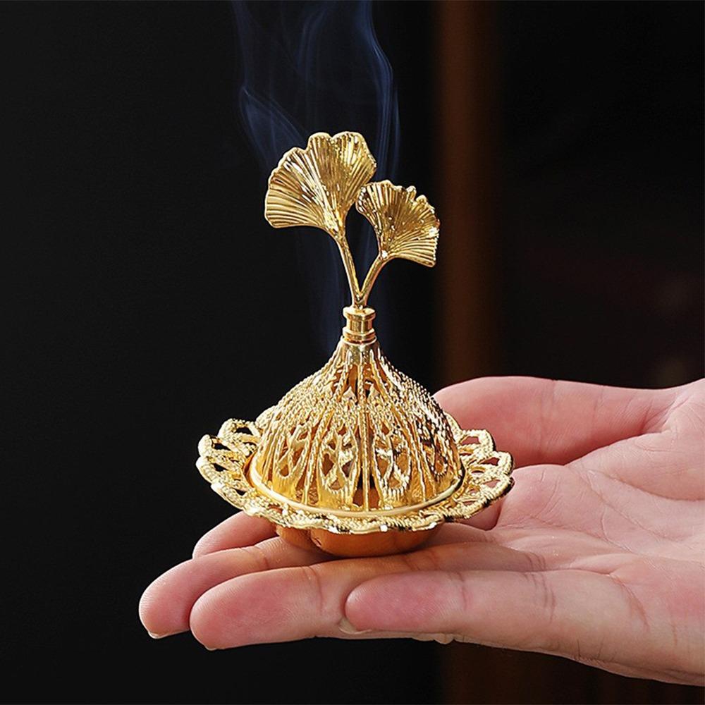 Gold Mini Censer Holder Zinc Zinc Alloy Aromatherapy Burner Creative Metal Incense Burner  Middle East