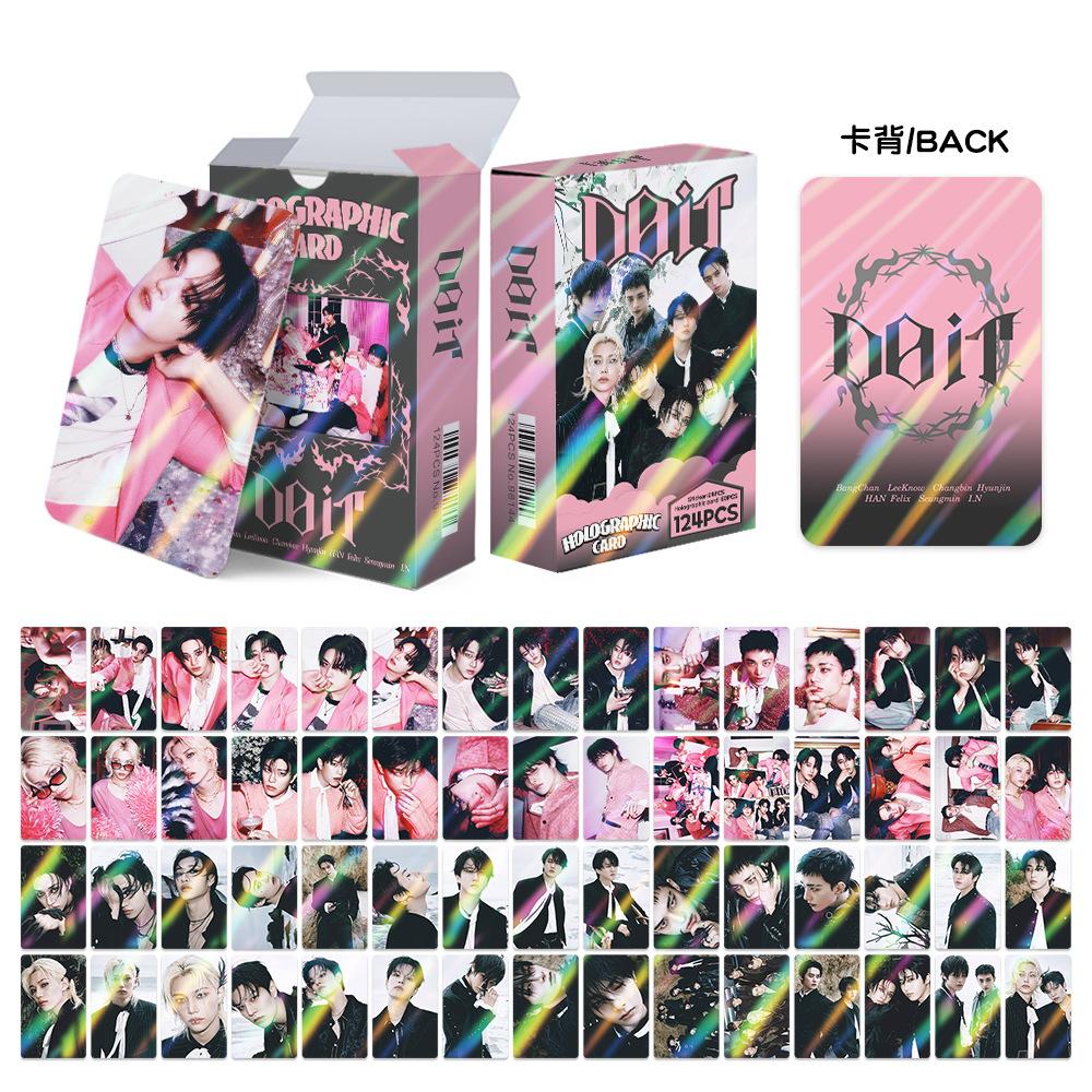 Stray Kids Do It Laser Flash Photocards 124Pcs In Stock Double-Sided Lomo Cards Star Stickers Fan Festival Collectible Cards