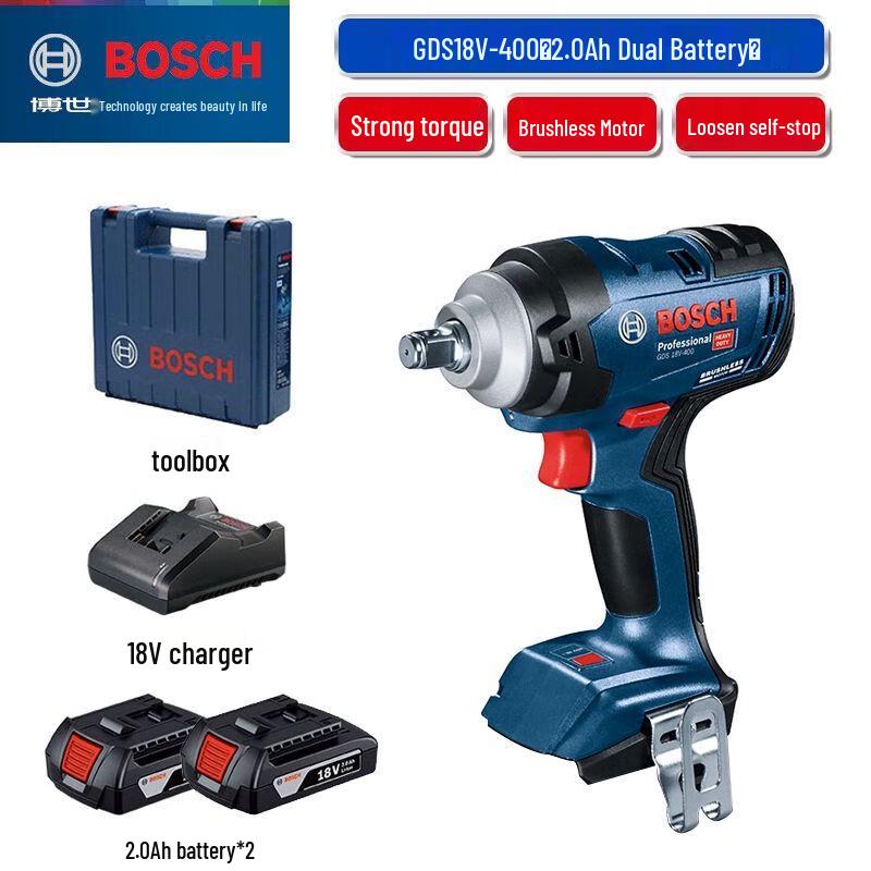 Bosch 18V 400Nm Cordless Impact Wrench CN plug (adapter included)