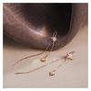 mellowact American earrings Allergy friendly star star silver coating pink gold Sparkling small grain CZ diamond (pink gold)