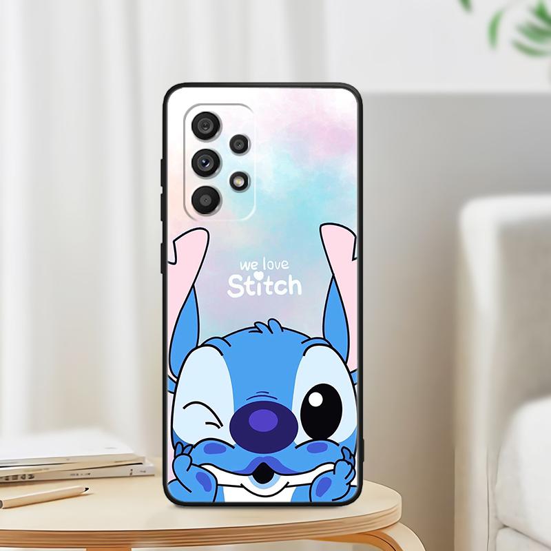OHANA Stitch Cute для Samsung Note 20 10 Ultra Plus A31 A14 A12 A70 A34 A25 A04 A05 A15 A24 5G черный чехол для телефона