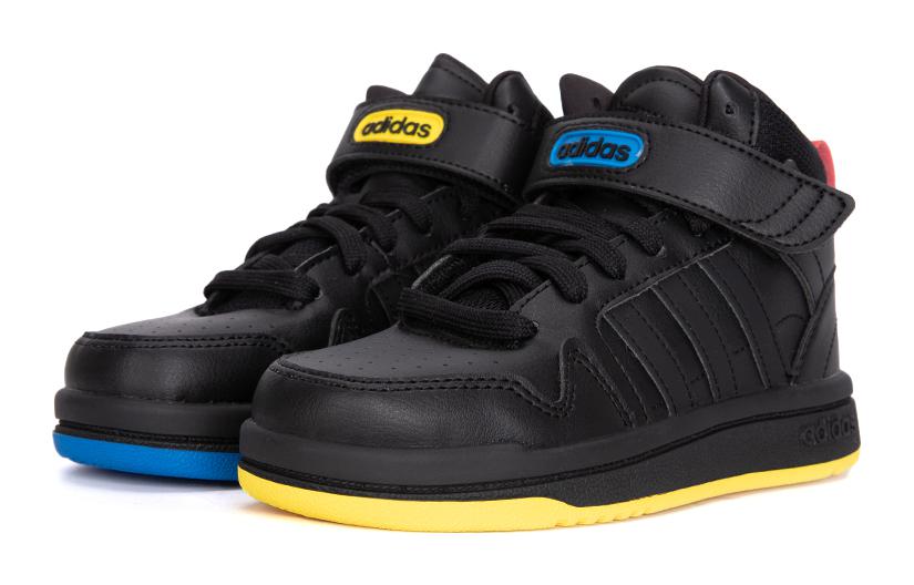 adidas Кроссовки для скейтбординга Neo Postmove Mid K, дышащие и износостойкие, средняя высота, для детей, черные, Kids' HQ4241