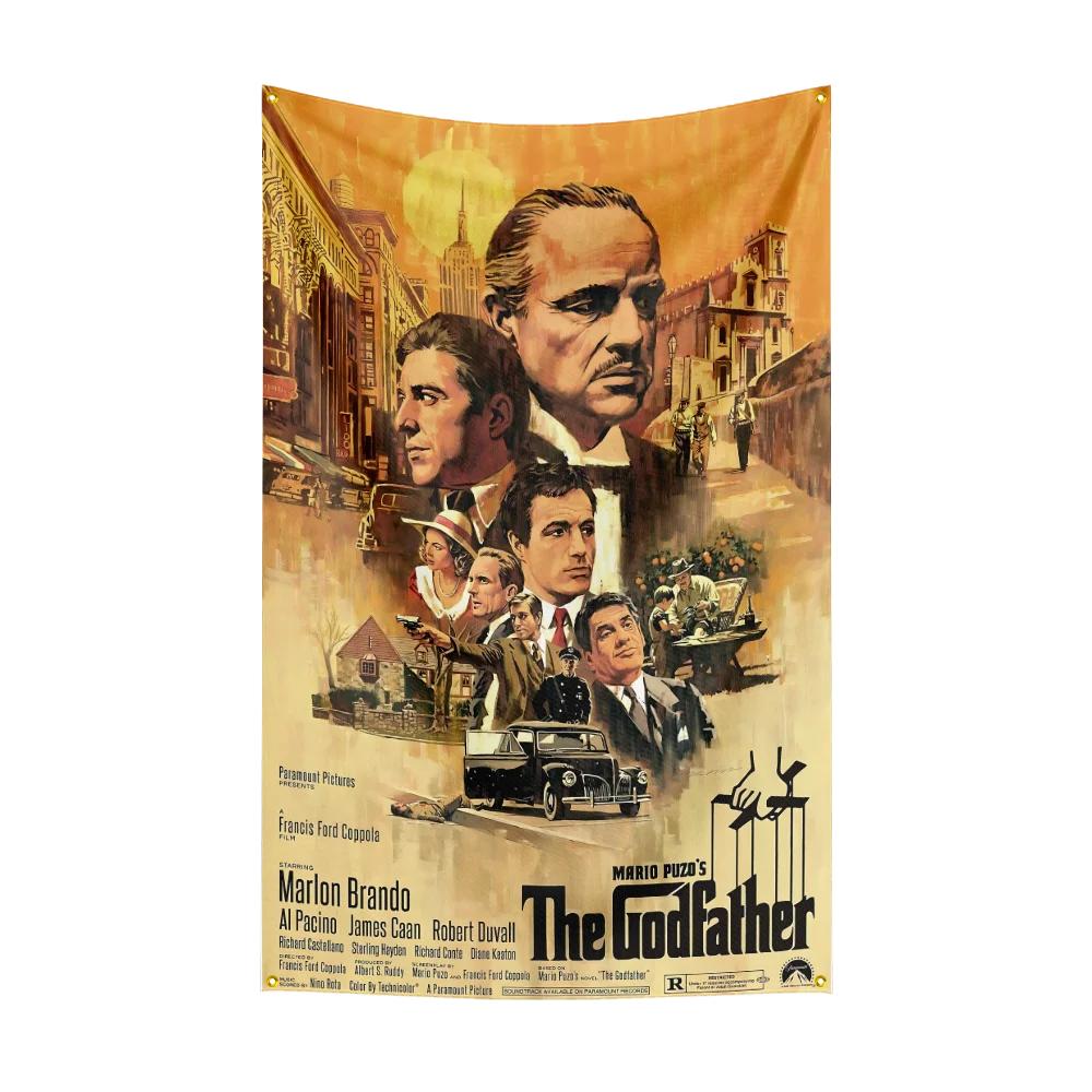 3x5 Ft Tthe godfathers Plays Flag Classic Movie Flag Wall Hanging Banner Decor Movie Poster