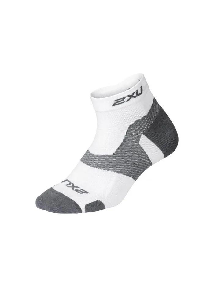 [2XU] Унисекс Носки Vector Light Cushion 1/4 с манжетой Белый_UA5047EWHT-GRY