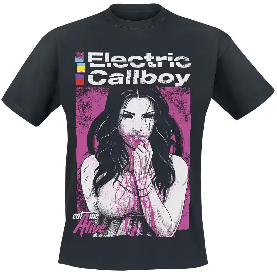 Electric Callboy Eat Me Alive Print Cotton T-shirt Men Women Electronic Core Band Unisex Short Sleeve Casual Tee