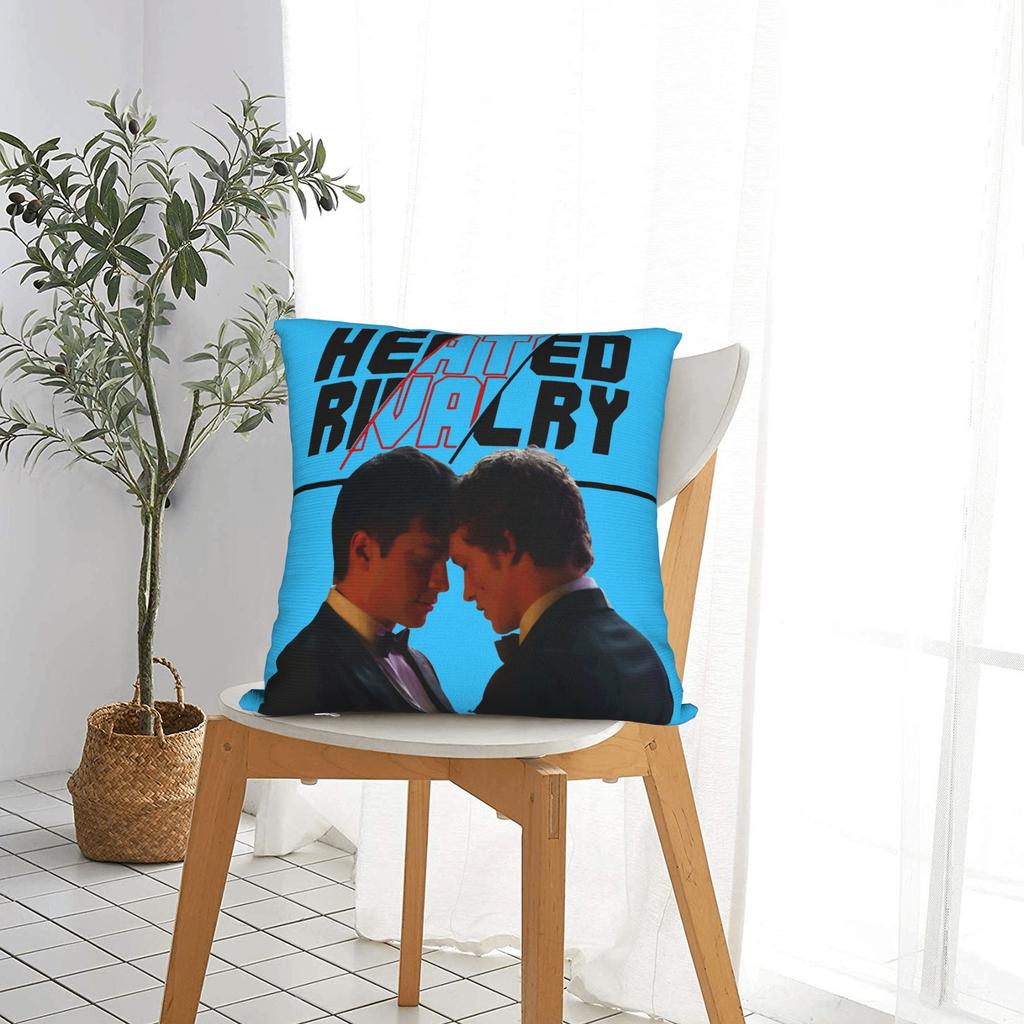 Heated Rivalry Hockey Tv Square Pillow Cases Shane And Ilya Cushion Cover Throw Pillow Case Cover For Car 40*40Cm