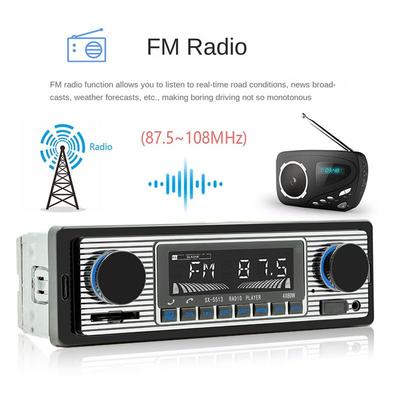 ABNR 4-канальная 60-ваттная Bluetooth автомагнитола Пластиковый Автомобильный MP3-плеер Вставляемый USB-накопитель Автомагнитола С функцией защиты проводки Для автомобиля