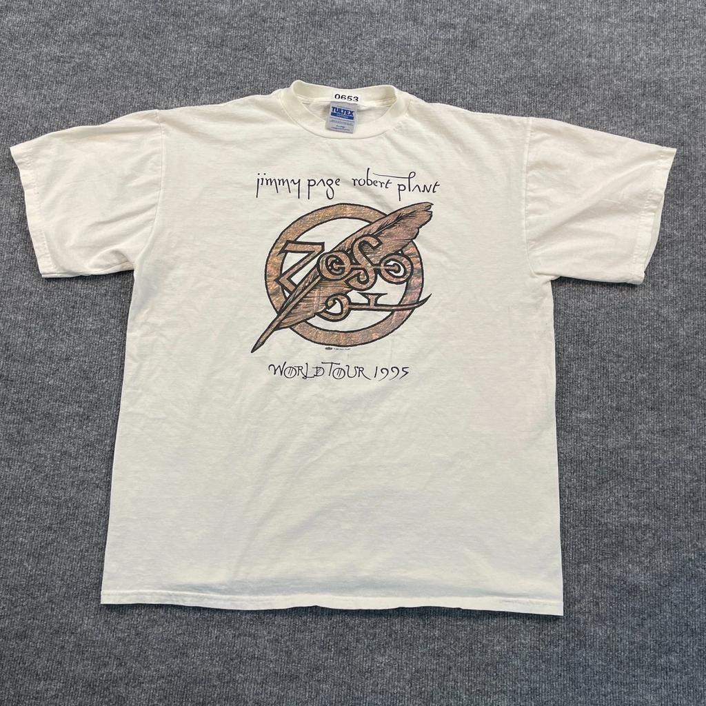 Винтажная футболка Page and Plant ZOSO World Tour 1995 года XL 24x28 Led-Zeppelin