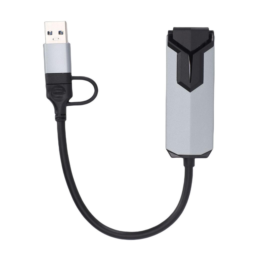 USB C and USB A to Ethernet Adapter 5Gbps High Speed Type C to RJ45 Network Converter for Laptop Tablet