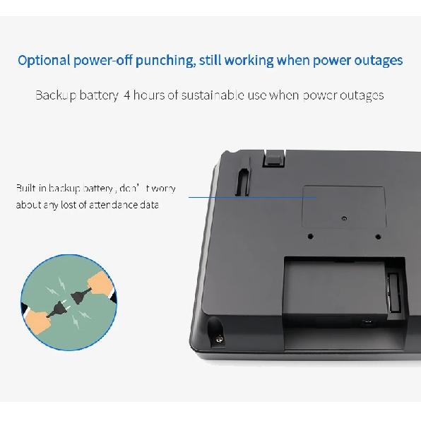 internal battery 2.8 inch built-in battery color screen, software free fingerprint attendance machine employee attendance system