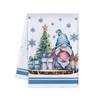 Blue Christmas Kitchen Towel & Dishcloth Combo Set