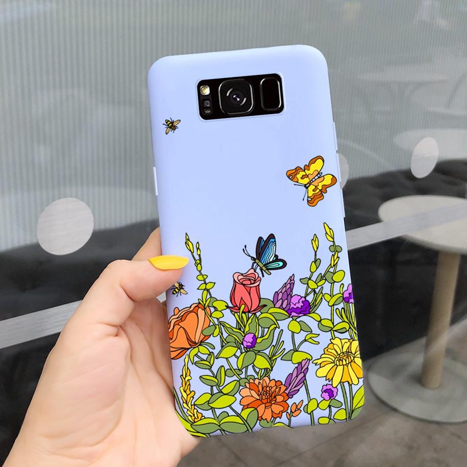 Ударопрочный Чехол Для Samsung S8 Plus SM-G955F Чехол Цветной Ромашка Кактус Мягкий Матовый Чехол Для Телефона Для Samsung S8 S 8 S8+ G950F Capa