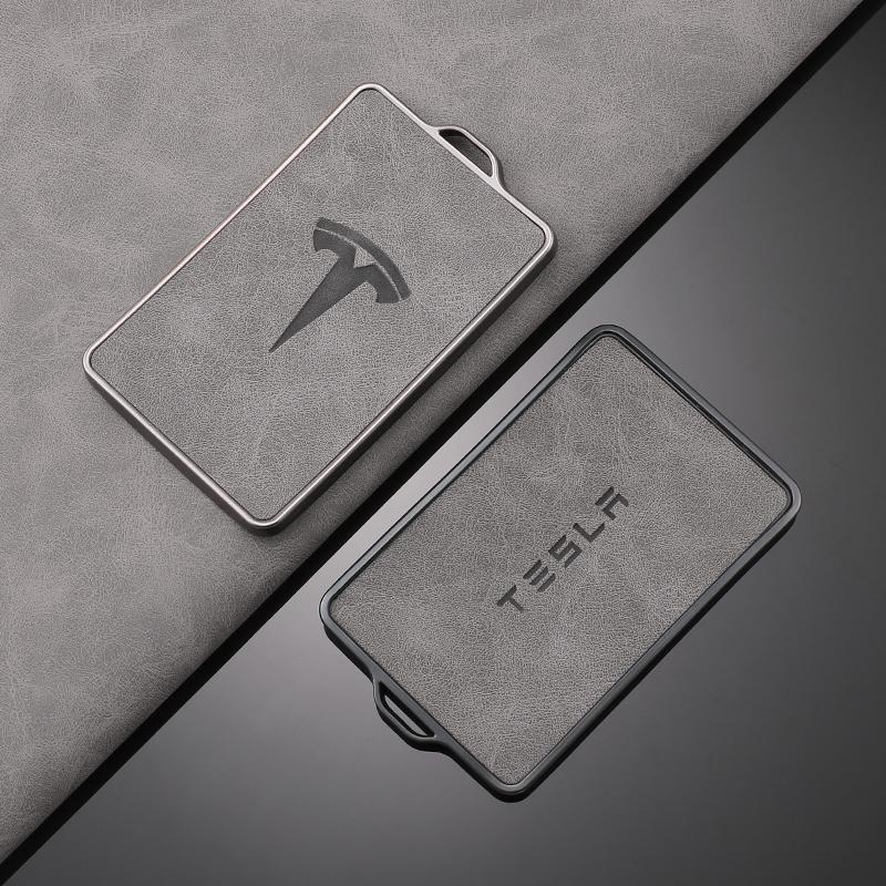 TPU Leather Car NFC Key Case Shell Cover Fob For Tesla Model 3 Model S Model X Model Y Keyless Protector Holder Auto Accessories